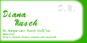 diana musch business card